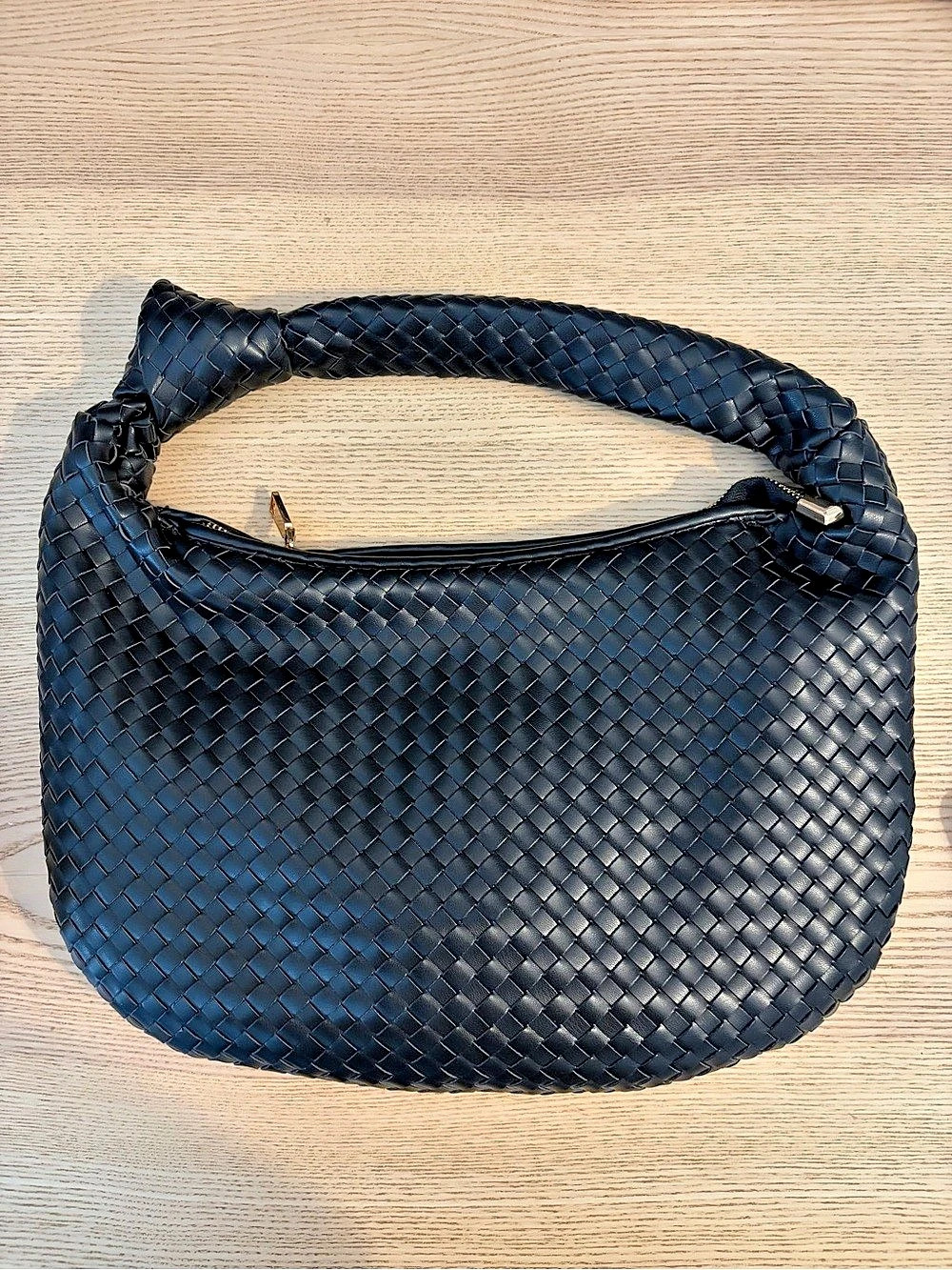 Anthropology Melie Bianco Woven Hobo Bag in Black - Like New
